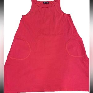 August silk ladies pullover tank dress size large sleeveless all cotton Midi EUC